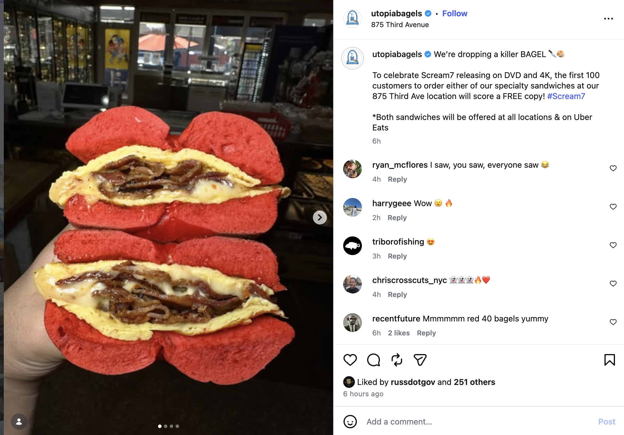 Utopia Bagels - Instagram Post 1